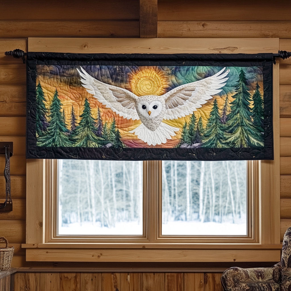Wise Wings Quilted Valance Handmade Quilted Valance Best Gifts For Owl Lovers