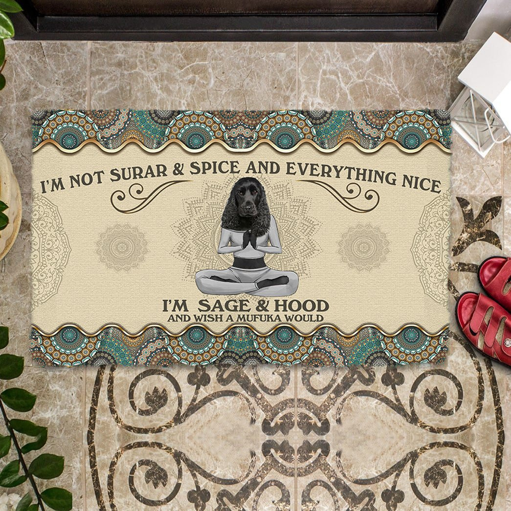 Wish A Mufuka Would Black Cocker Spaniel Doormat Front Door Decor Gifts For Pet Lovers