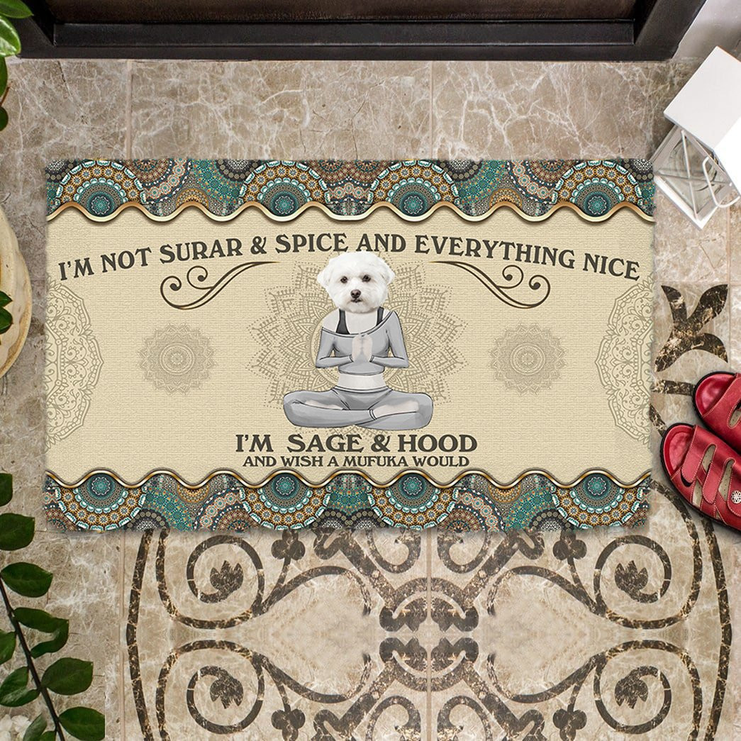 Wish A Mufuka Would Maltese Doormat Front Door Christmas Decorations Gifts For Dog Owners