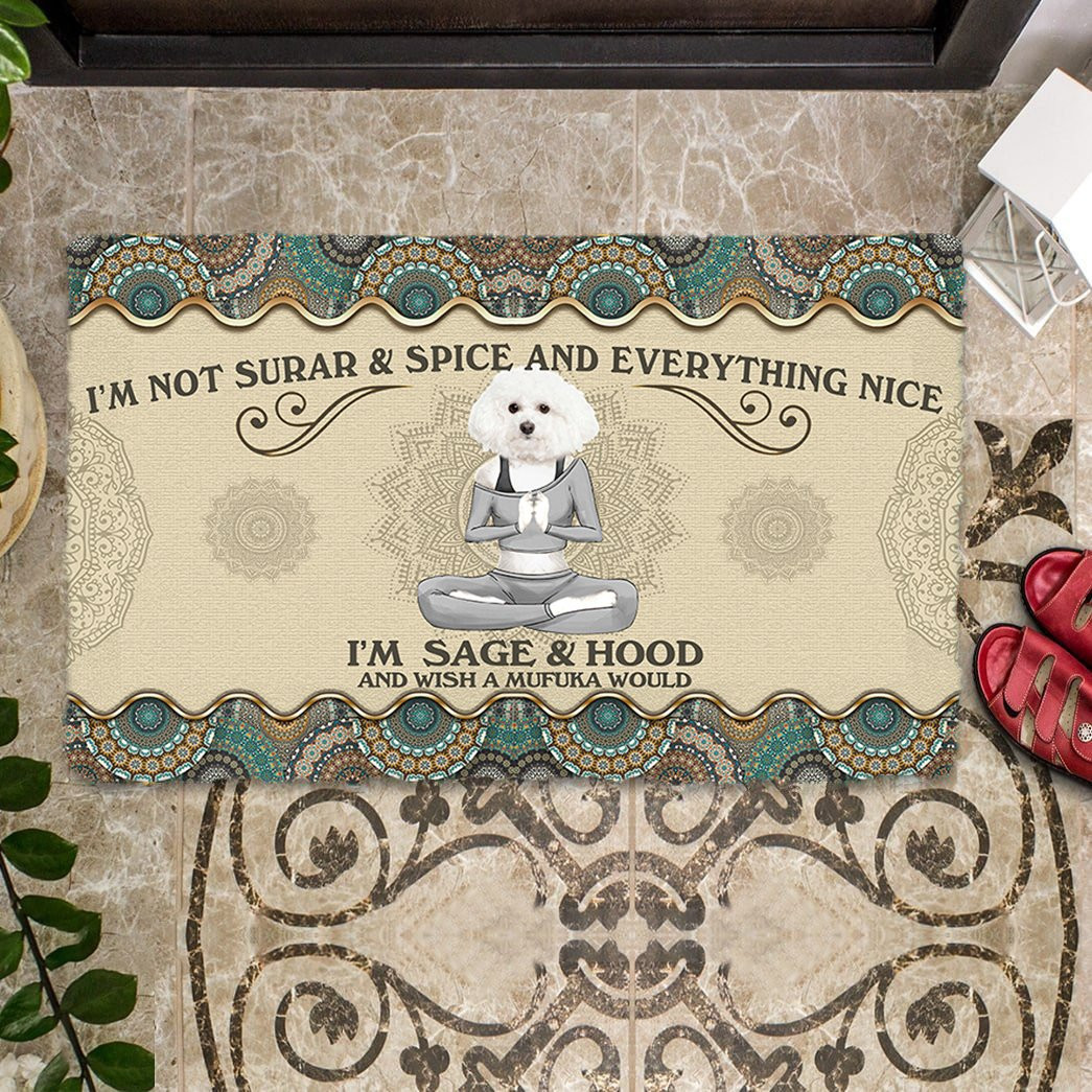 Wish A Mufuka Wouldbichon Frise Doormat