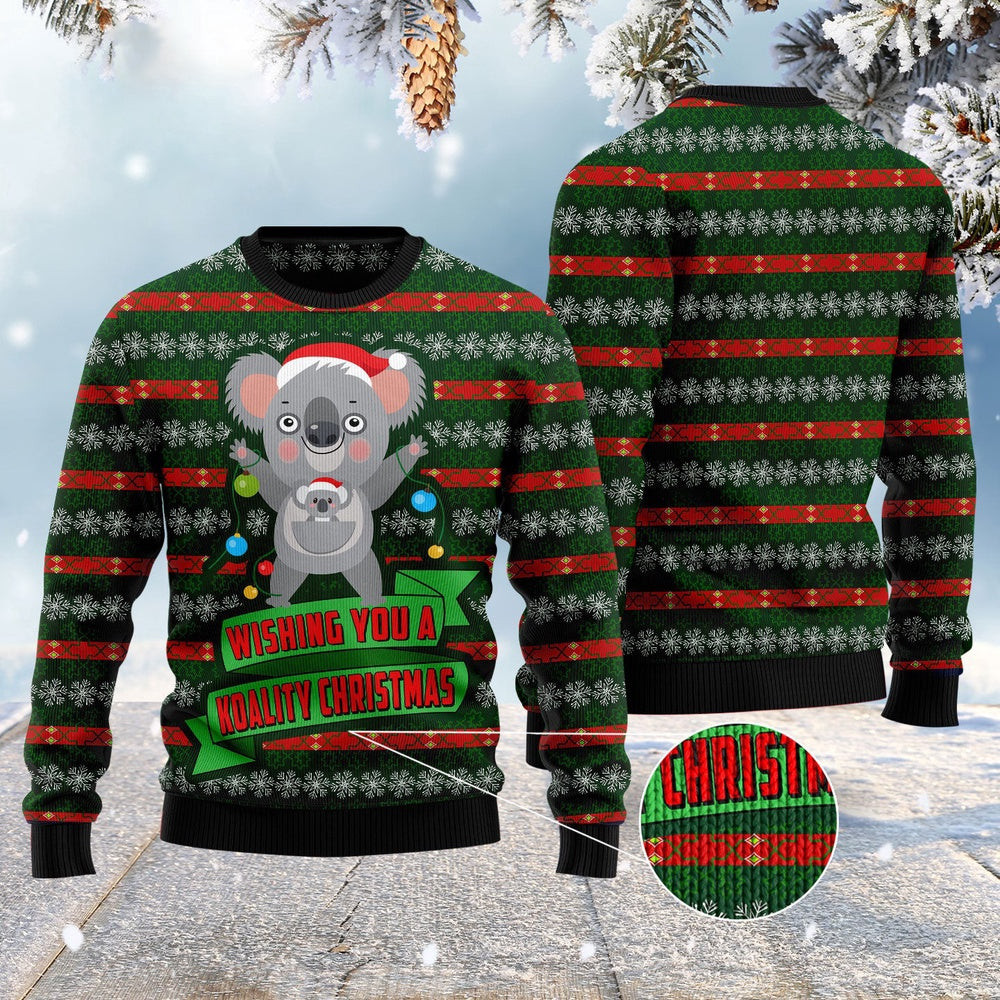 Wishing You A Koality Christmas Ugly Christmas Sweater Funny Ugly Christmas Sweater Holiday Gifts