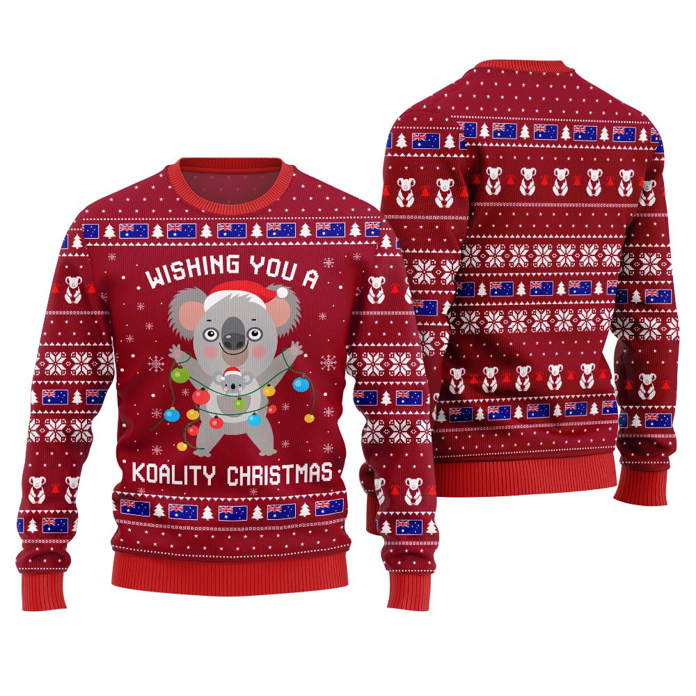 Wishing You A Koality Christmas Ugly Holiday Sweater Lovely Merch Gift for Cozy Winter Nights