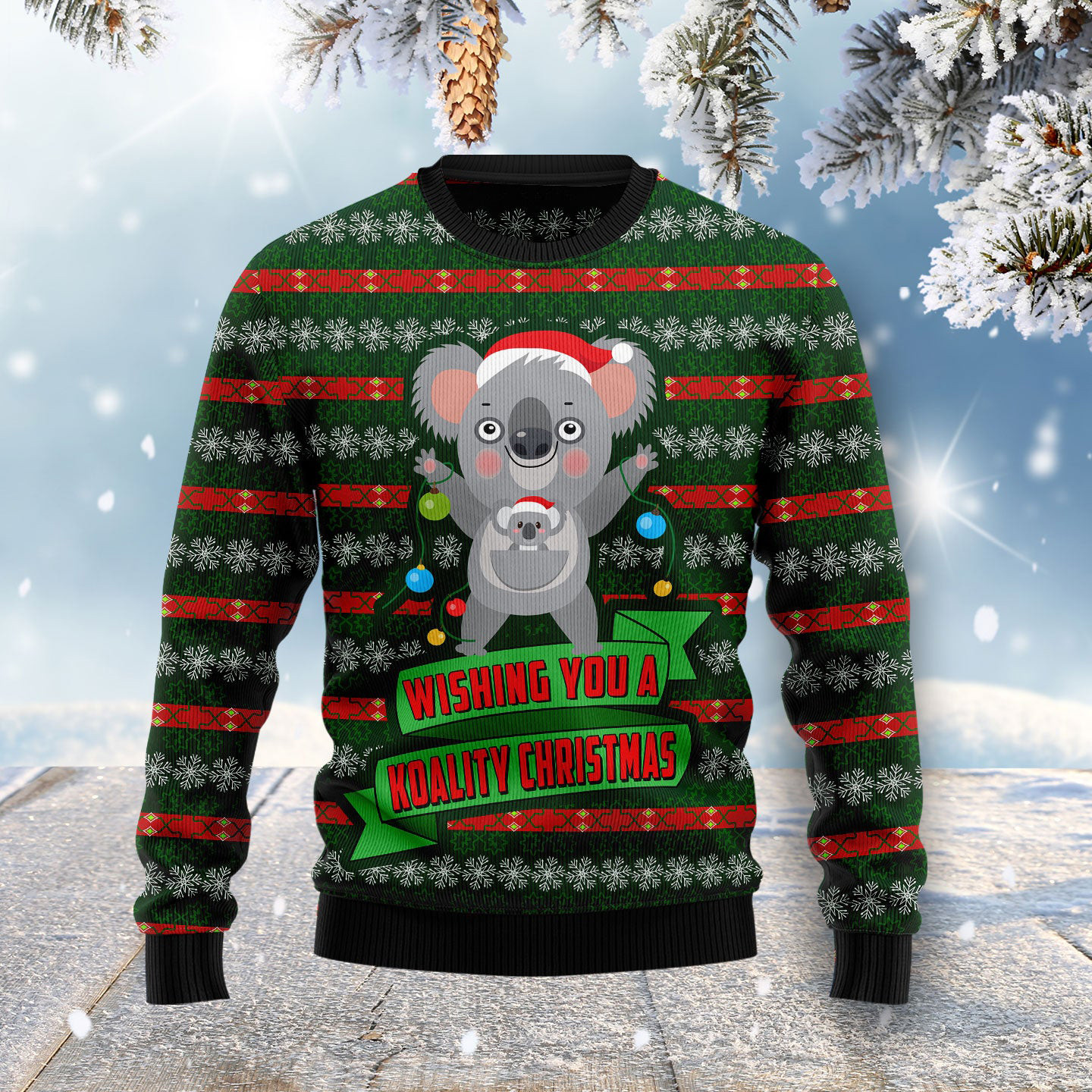 Wishing You A Koality Christmas Ugly Sweater Animal Themed Winter Clothing Christmas Gifts
