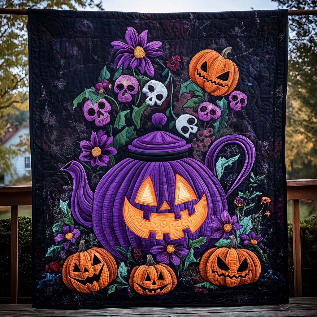 Witch Brew Quilted Blanket Halloween Gifts For Adults