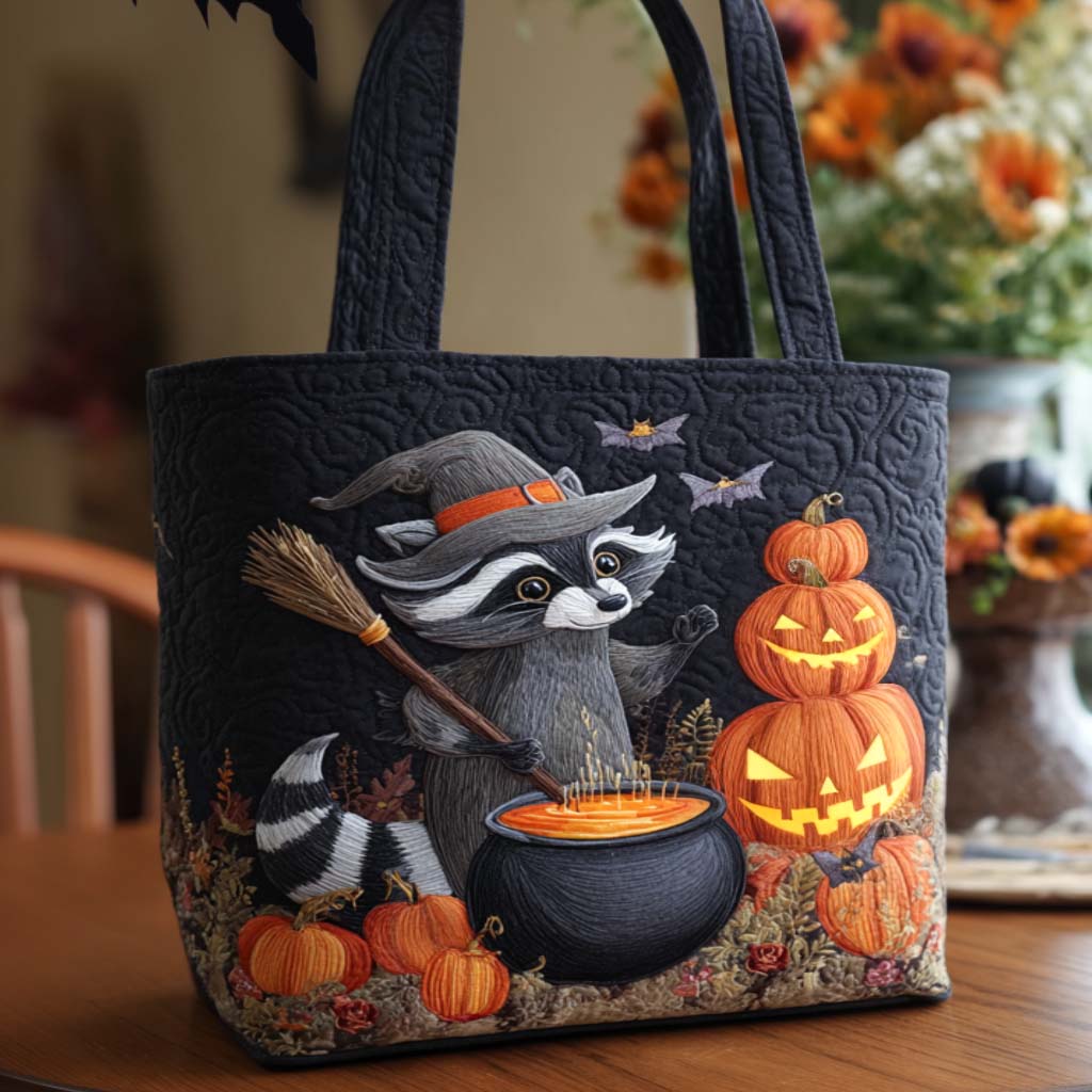 Witch Brew Quilted Tote Bag Halloween Anniversary Gifts