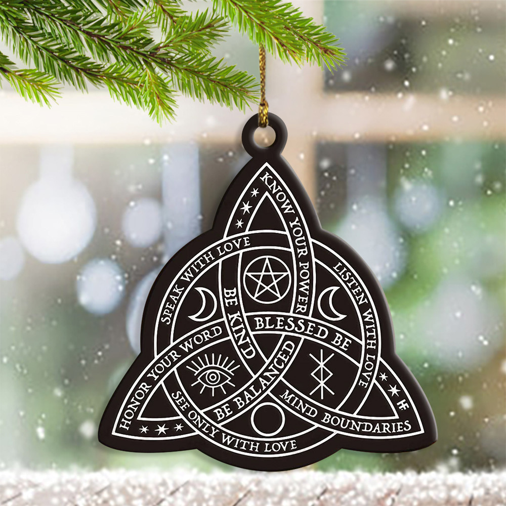Witch Celtic Knot Flat Ornament Christmas Tree Ornament Hanging Christmas Decorations