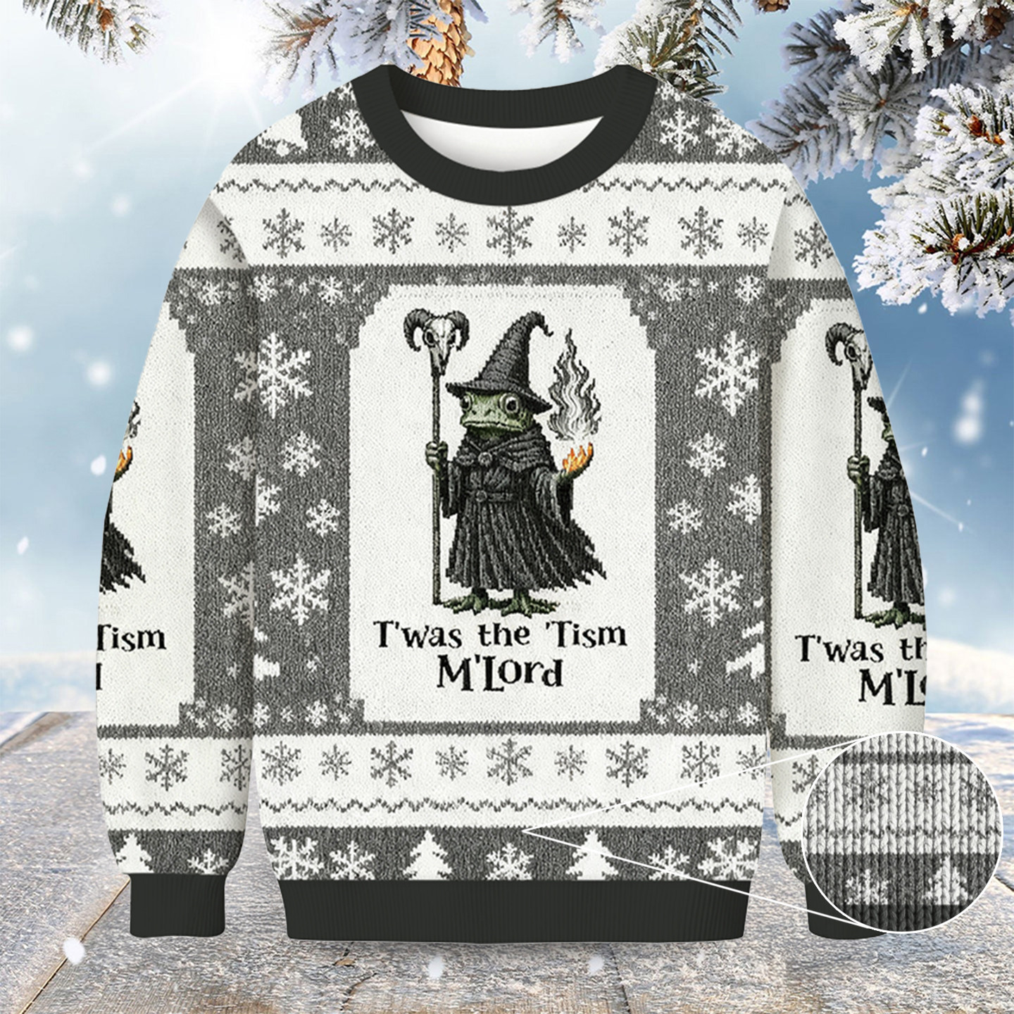 Witch Frog Christmas Ugly Sweater Witchy Themed Christmas Gifts For Frog Lovers