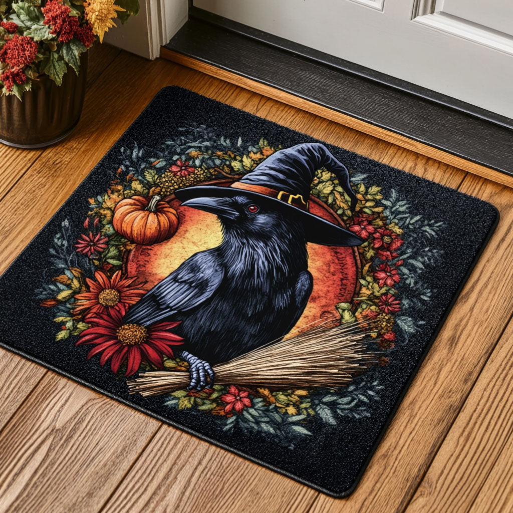 Witch Raven Doormat Gifts Decoration For Friends and Family on Halloween