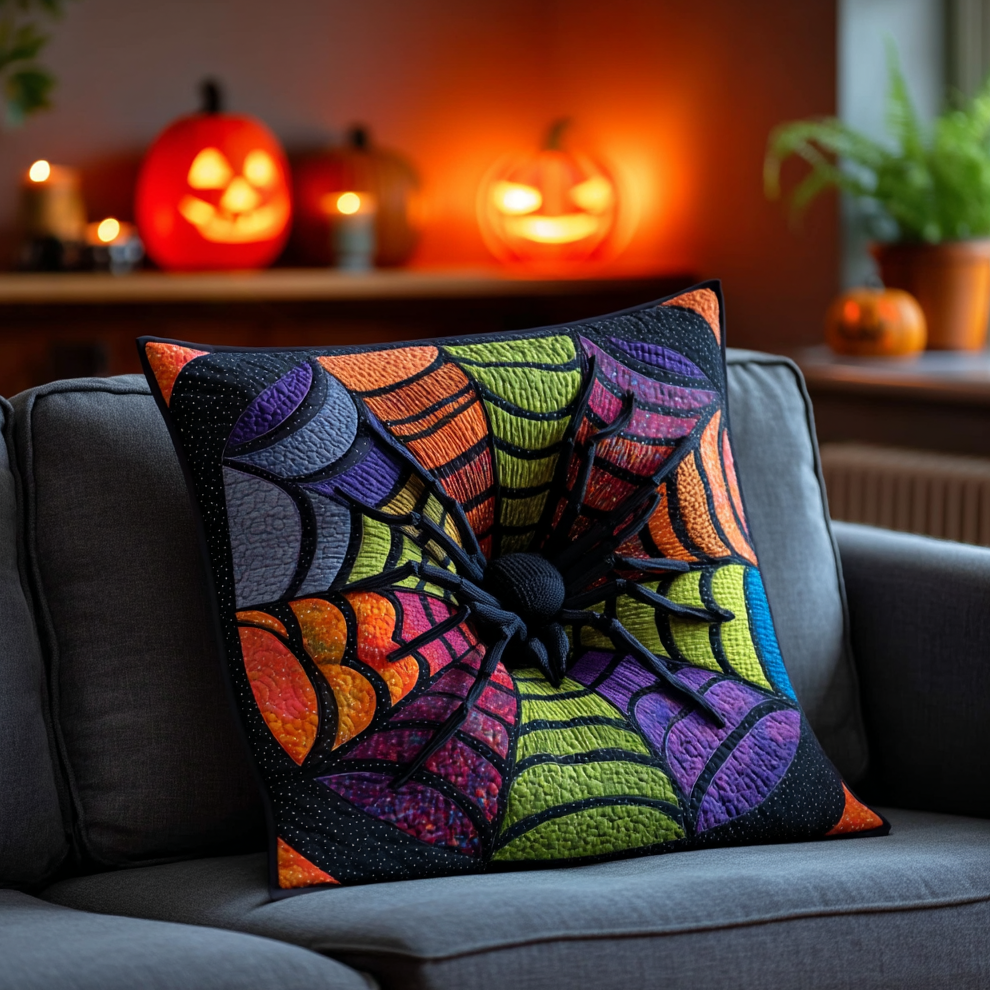 Witch Web Abyss Quilted Pillow Case Decorative Pillow Covers Halloween Gift Ideas