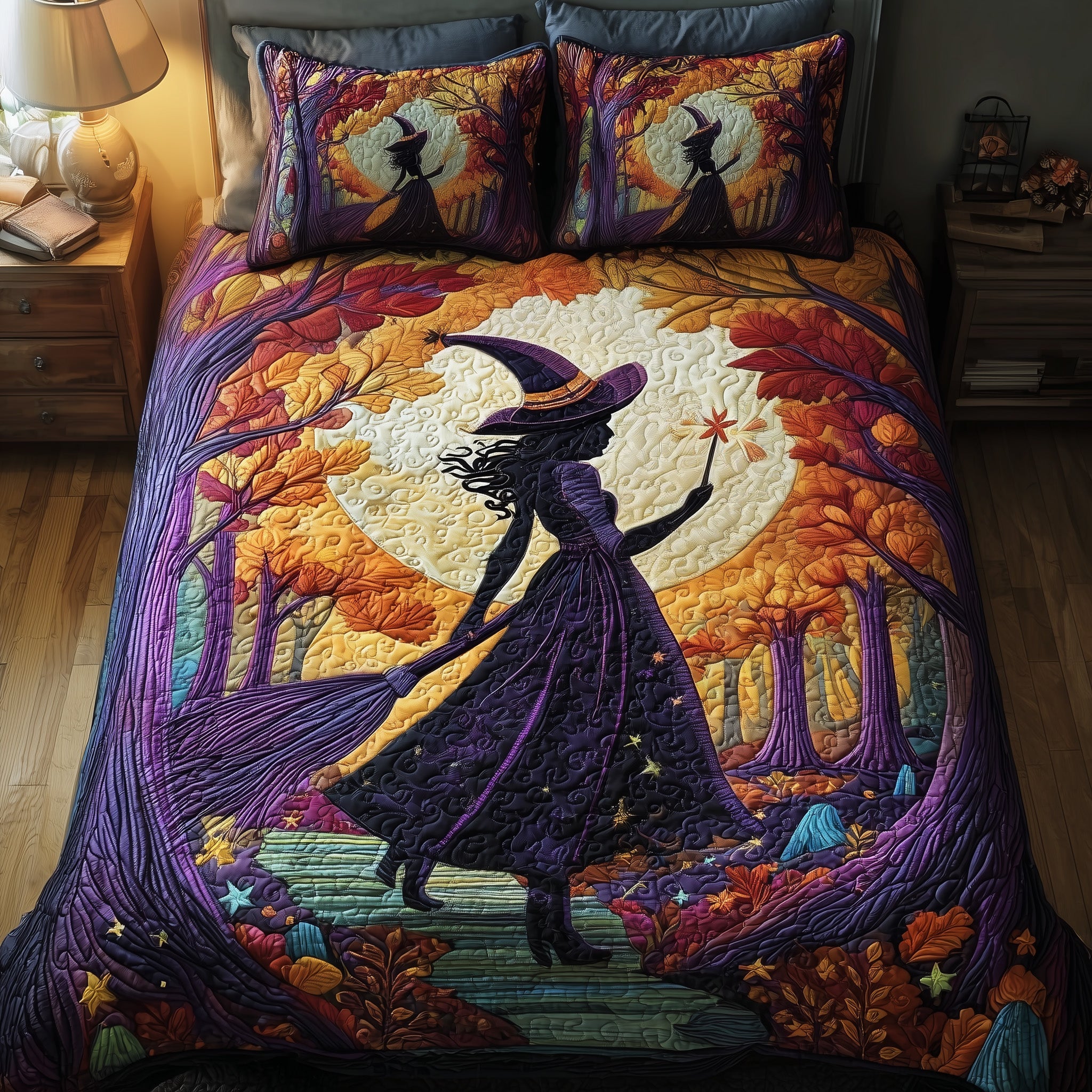 Witchy Charm Quilted Bedding Set Anniversary Gift