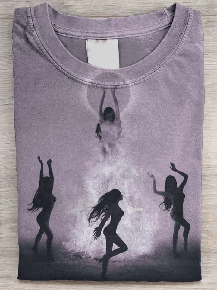 Witchy Moon Ritual T-Shirt Goddess Energy Shirt Spiritual Boho Wiccan Dance Gift Ideas