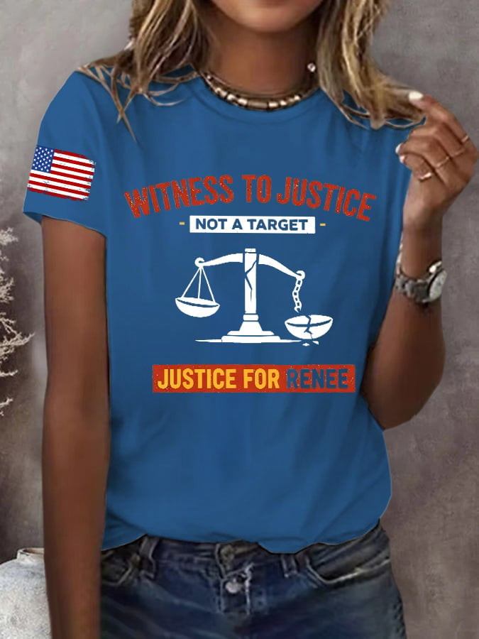 Witness To Justice Not A Target Justice For Renee T-Shirt Abolish ICE Protest Clothing