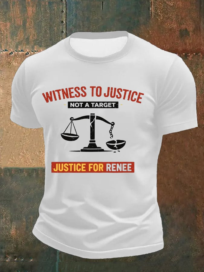 Witness To Justice Not A Target T-Shirt Justice For Renee Clothes Best Gifts For Him