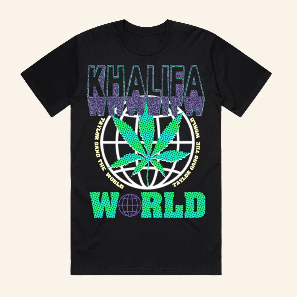 Wiz Khalifa Merch Khalifa The World T-Shirt Music Lover Gifts For Him