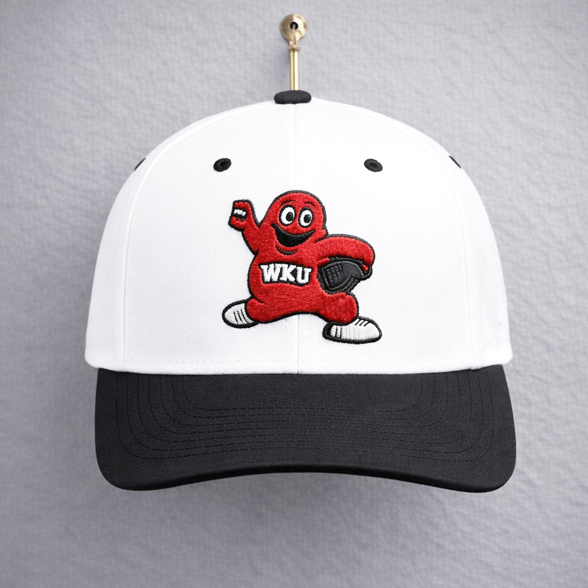 WKU Baseball Big Red Pitching Hat Embroidered Presents For Basketball Fans WKU Baseball Big Red Pitching Hat Embroidered Presents For Basketball Fans