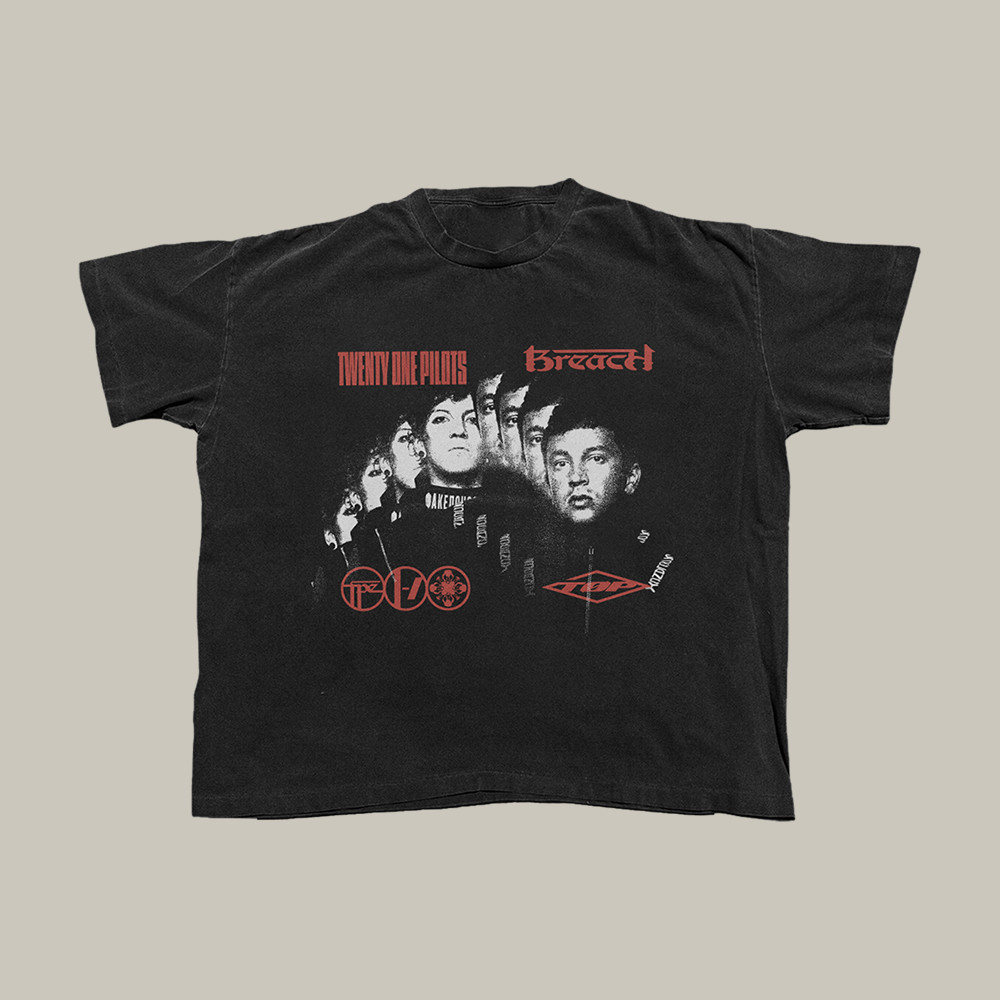WMC Merch Breach Faces T-Shirt Twenty One Pilots Apparel Gifts For Music Enthusiasts