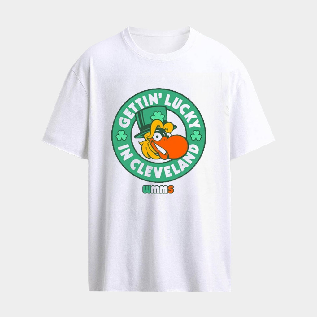 WMMS Gettin Lucky In Cleveland Logo 2026 T-Shirt St Patrick's Day Gifts