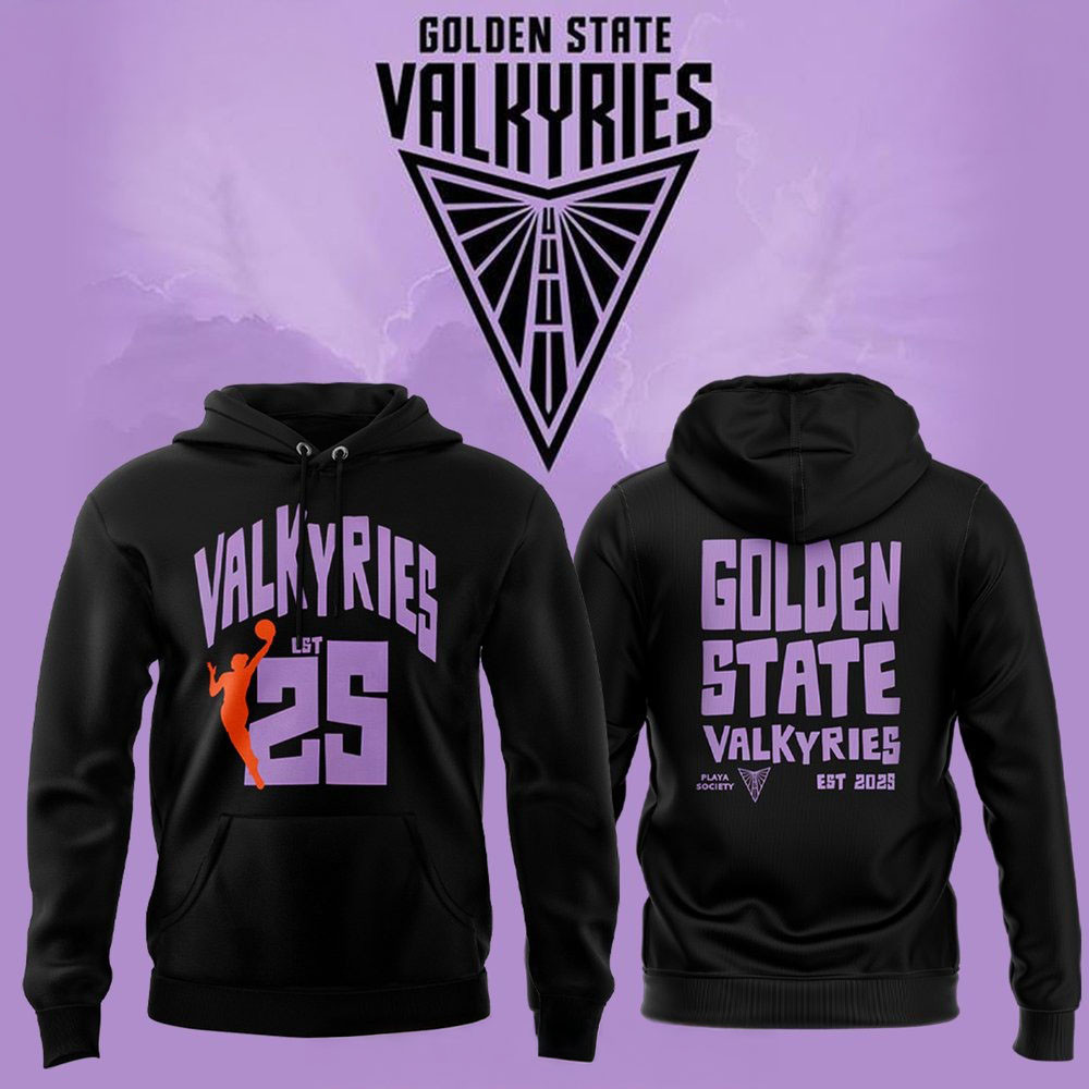 WNBA Golden State Valkyries EST 2025 Black Hoodie Team Fan Gift