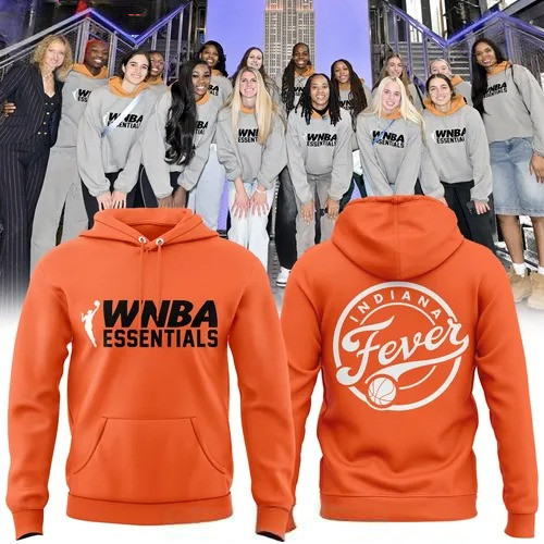 WNBA Indiana Fever x Essentials 2025 Orange Hoodie Best Gifts For Basketball Lovers
