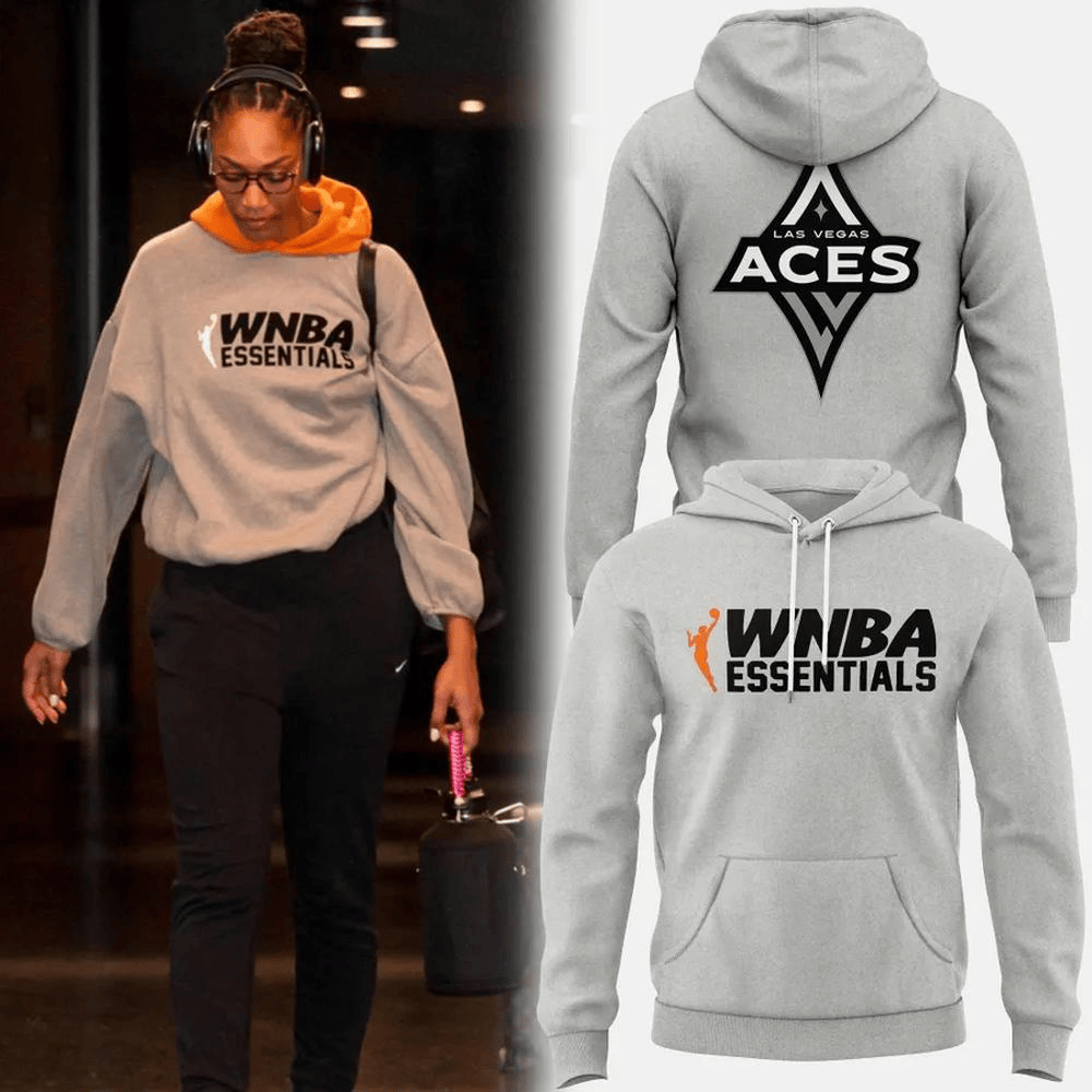 WNBA Las Vegas Aces x Essentials Limited Edition Grey Hoodie Gifts For Basketball Fan