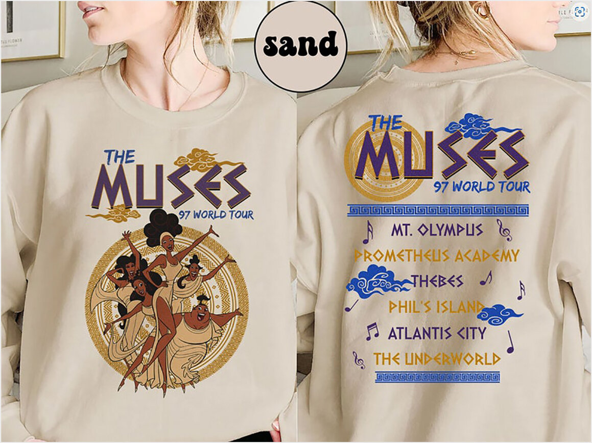 Wo-Sided Vintage The Muses 97 World Tour Sweatshirt, Hercules Diva The Muses Song Concert Music Gifts For Fans