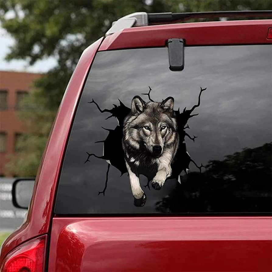 Wolf Car Sticker Merch Unique Animal Themed Presents Item For Wolf Lovers