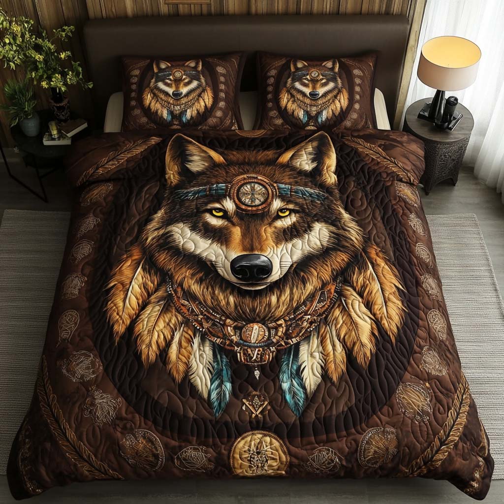 Wolf Haven Quilted Bedding Set Twin Comforter Sets Wildlife Inspired Gift For Children