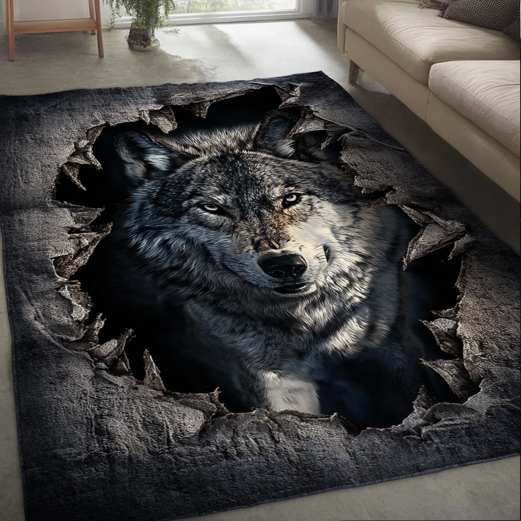 Wolf Light Area Rug Christmas Home Dec Wolf Gifts For Him