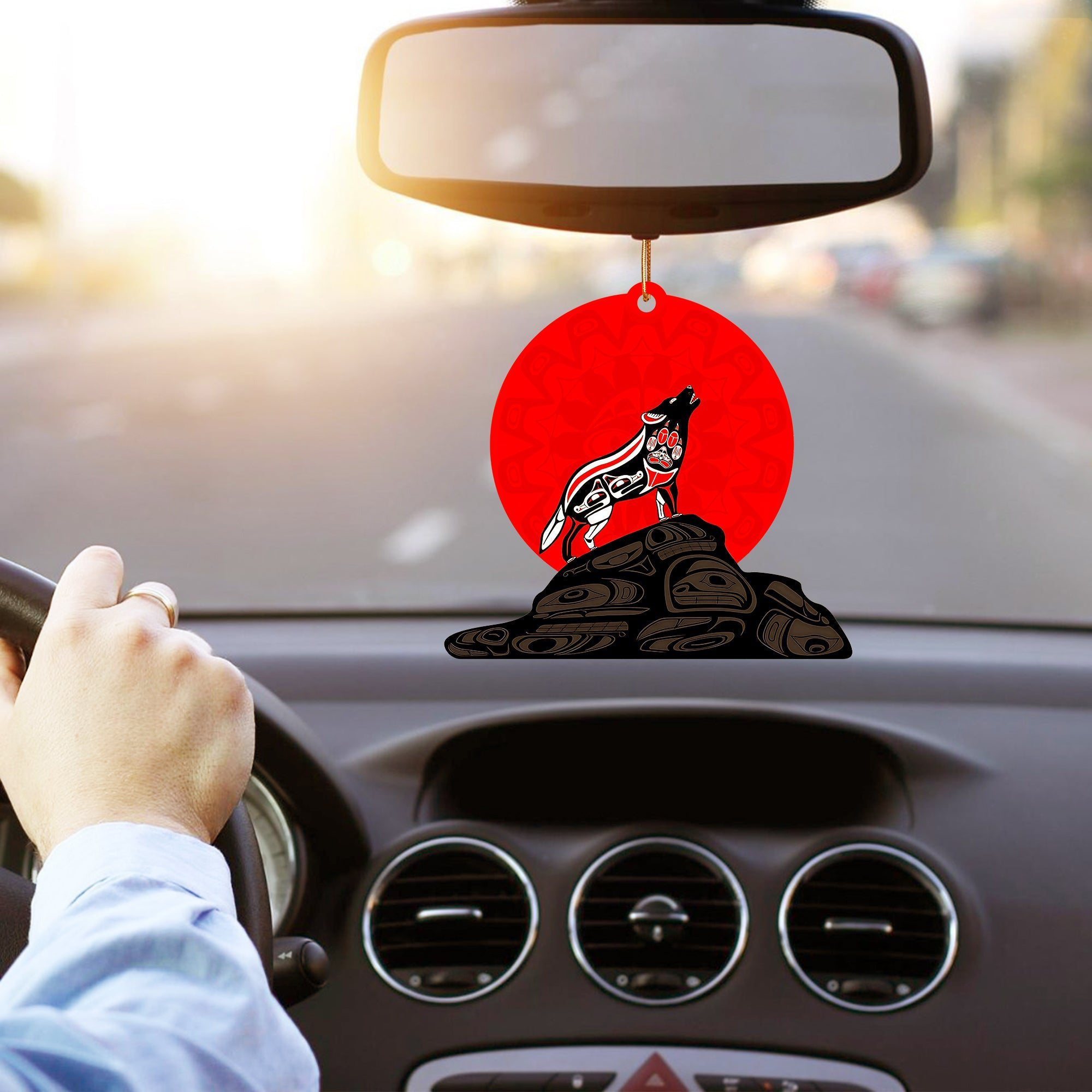 Wolf Native American Christmas Car Ornament Animal Themed Xmas Decorations Xmas Gifts