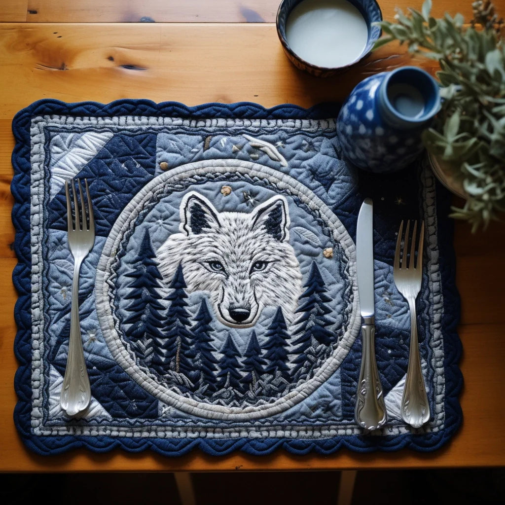 Wolf Quilted Placemat Unique Placemats Gifts For People Who Love Wolves