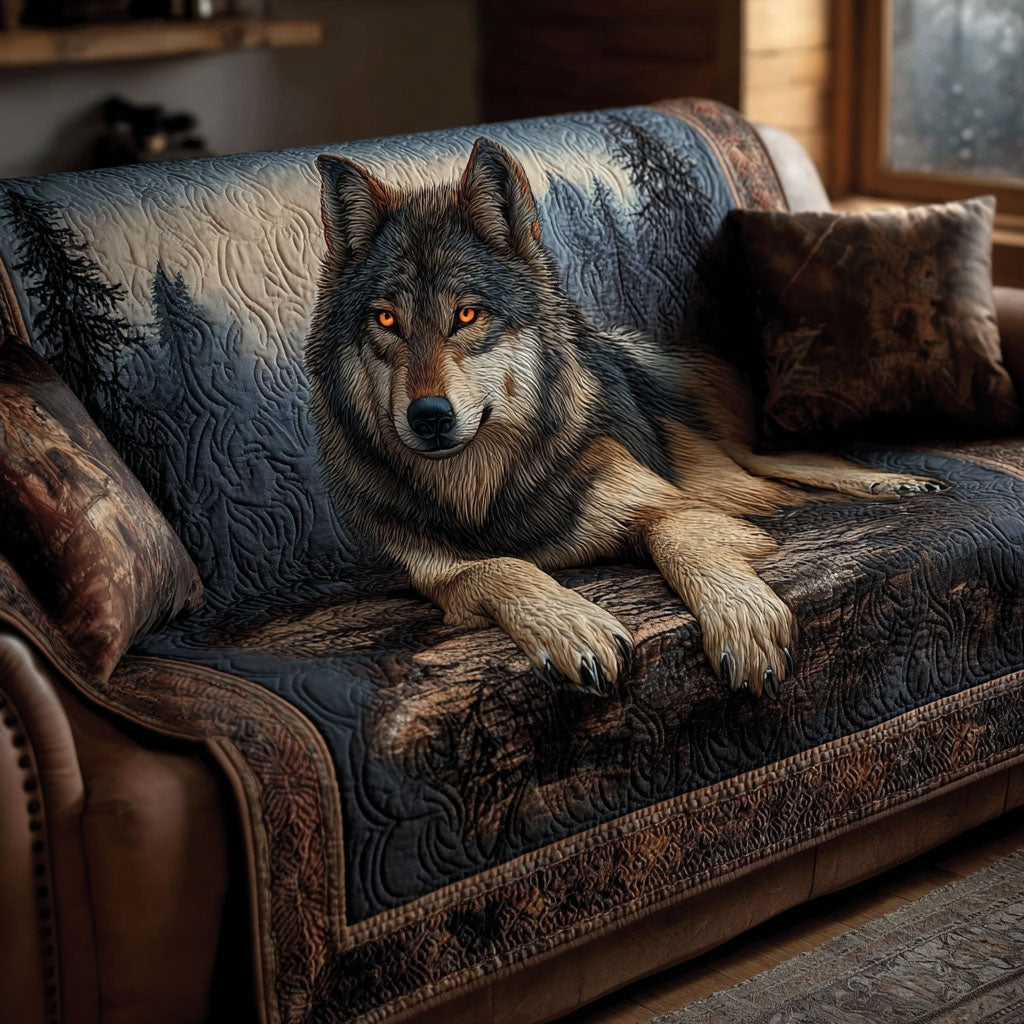 Wolf Quilted Sofa Cover Sofa Cover Set Family Xmas Gift Exchange Ideas