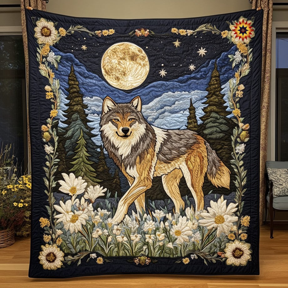 Wolf Under The Moonlight Throw Blankets For Couch Future Daughter In Law Gifts