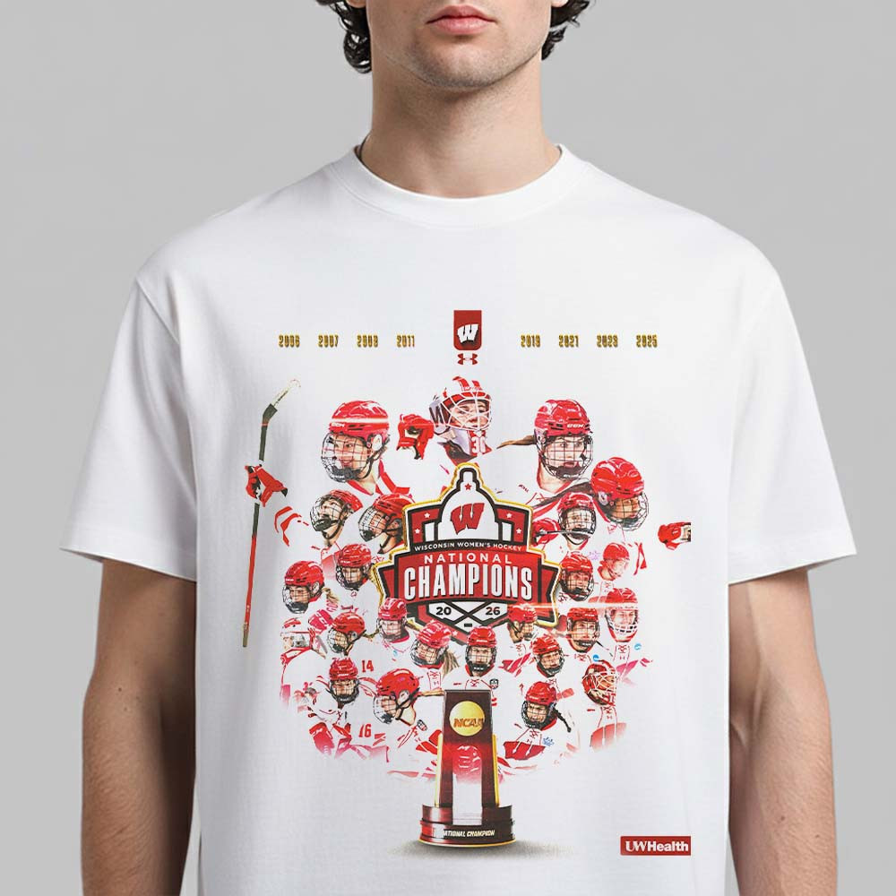 Women Ice Hockey 2026 National Champions T-Shirt Widespread Shirt Rock Music Lover Gift