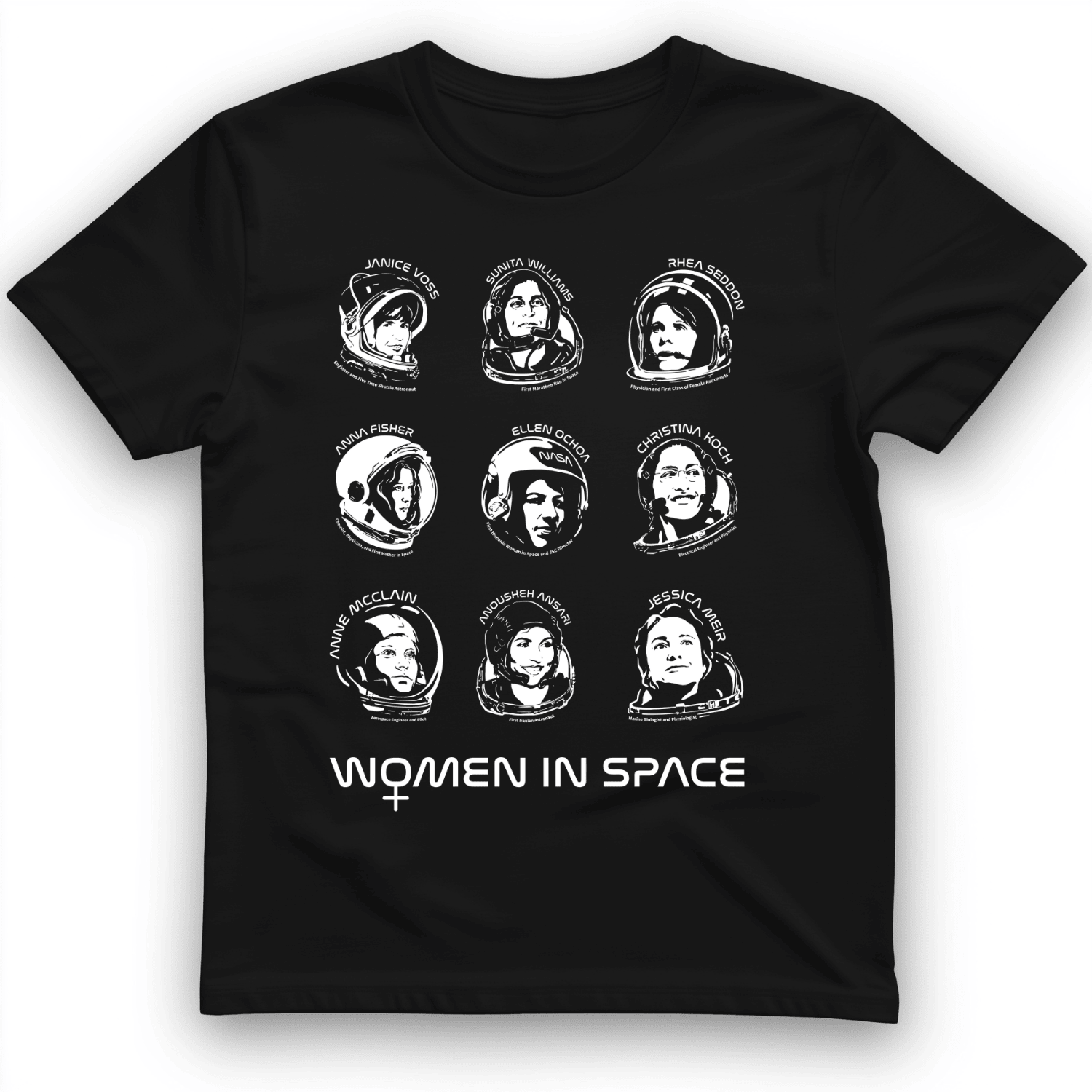 Women In Space T-Shirt Famous Astronaut Graphic Funny Shirt Gift For Her