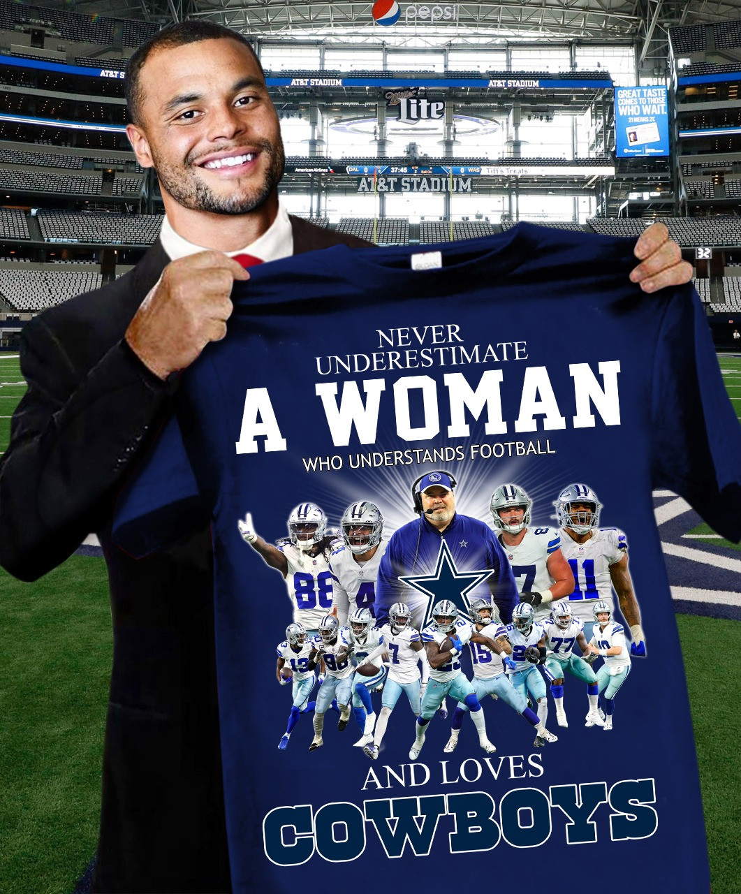 Women Loves Cowboys Football T-shirt Perfect Gift For Her Cowboys Fan Merch