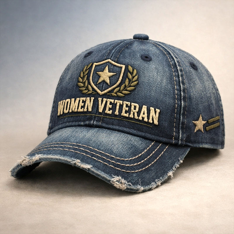 Women Veteran Vintage Hat Female Veteran Baseball Cap Patriotic Gift For Wife