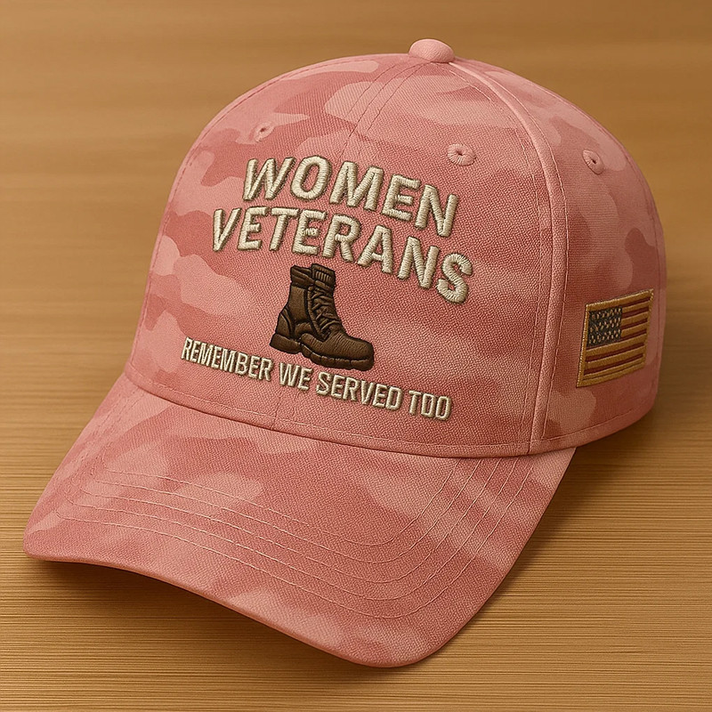 Women Veterans Camo Hat Remember Who Served Too Patriotic Hat Gifts For Mom