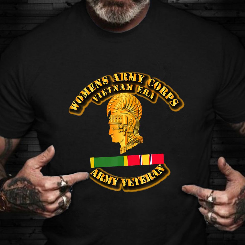 Womens Army Corps Vietnam Era Veteran T-Shirt Patriotic Shirts Vietnam Veteran Gift For Mom