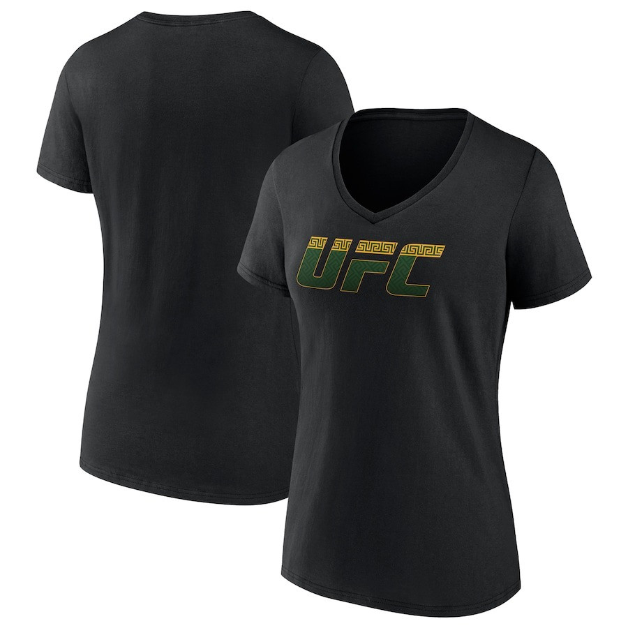 Women's Black Alexander Volkanovski Unrivaled UFC Logo V-Neck T-Shirt Best Gift For Big Fan Lovers