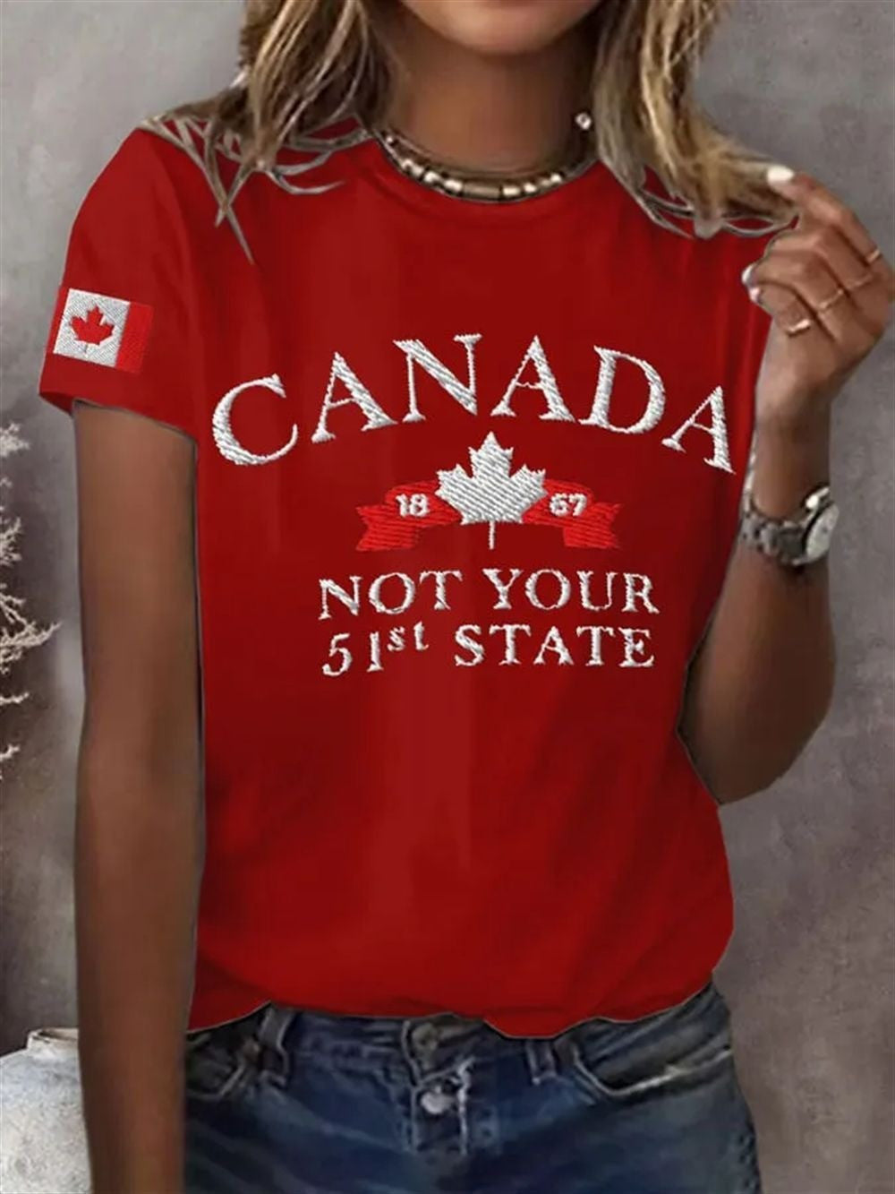 Women's Canada Not Your 51st State Print T-Shirt Vintage Hoodie Gift for Men Women's Canada Not Your 51st State Print T-Shirt Vintage Hoodie Gift for Men