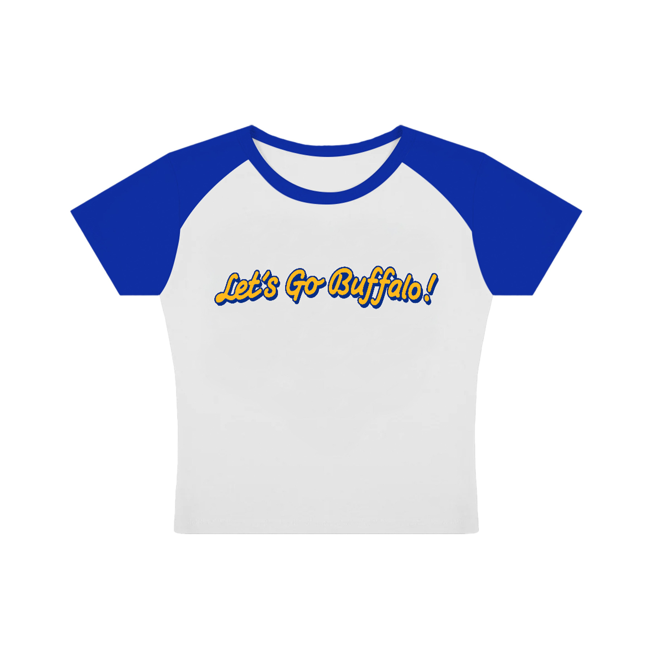 Women's Let's Go Buffalo Baby Tee Buffalo Sabres Apparel Best Gifts For Hockey Lovers