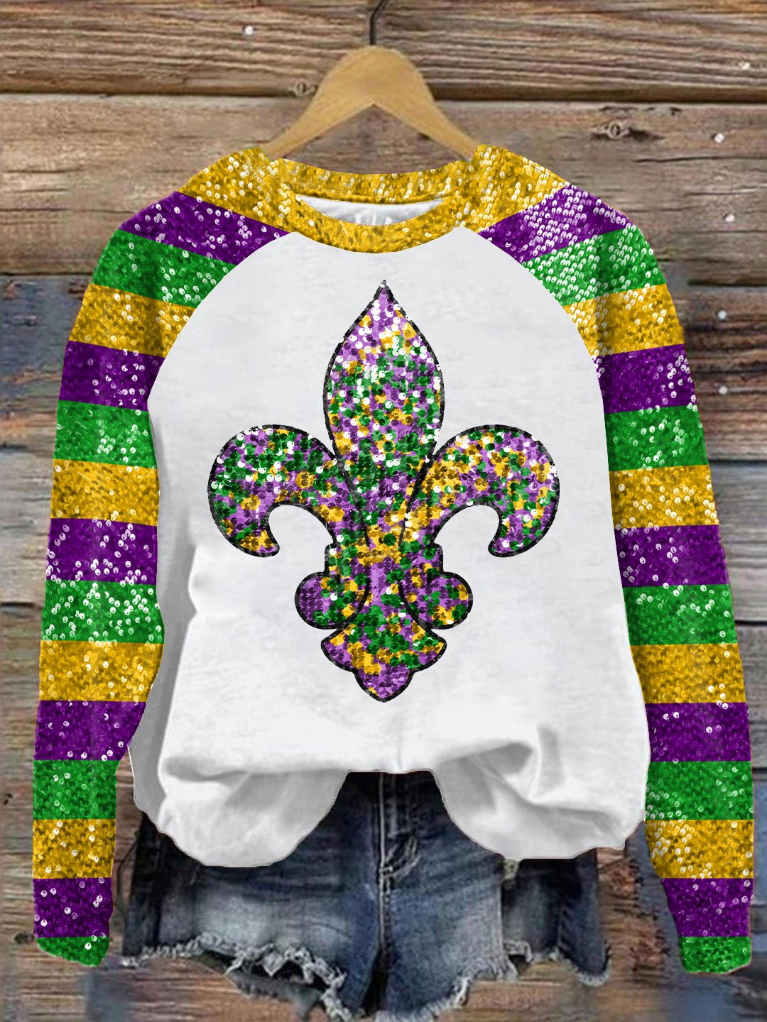 Women's Mardi Gras Sweatshirt Fat Tuesday Apparel Great Gifts For Sister