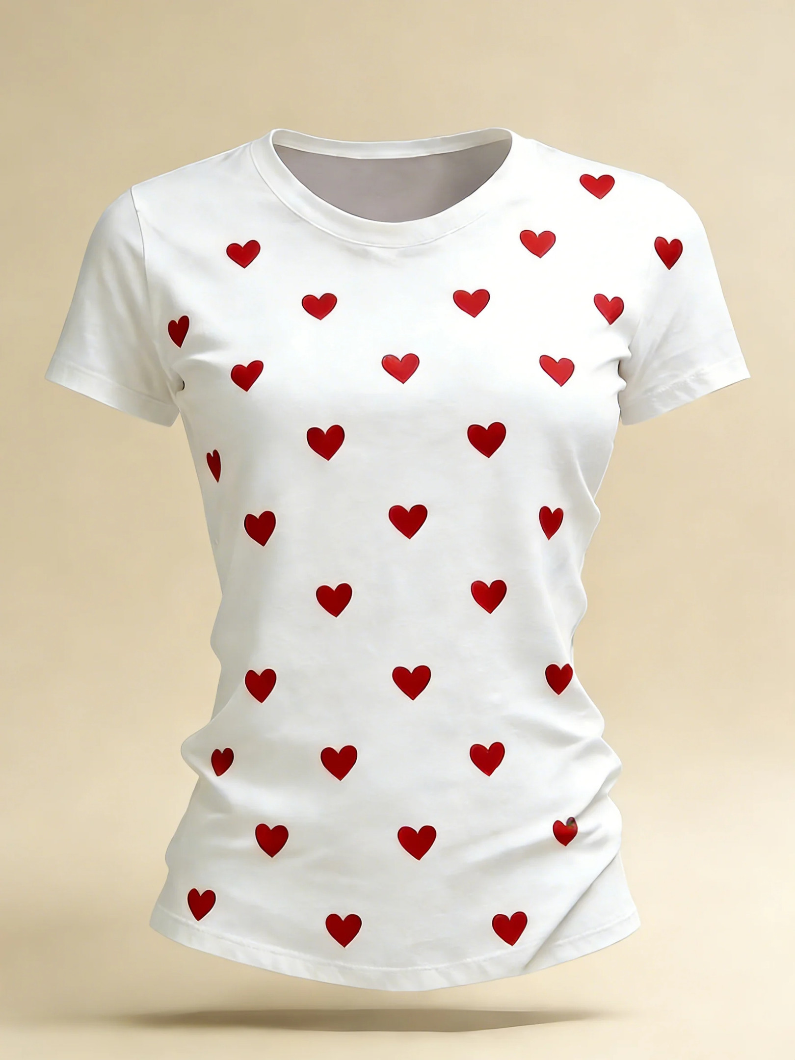 Women's Vintage Hearts T-Shirt Valentine's Days Gifts For Wife