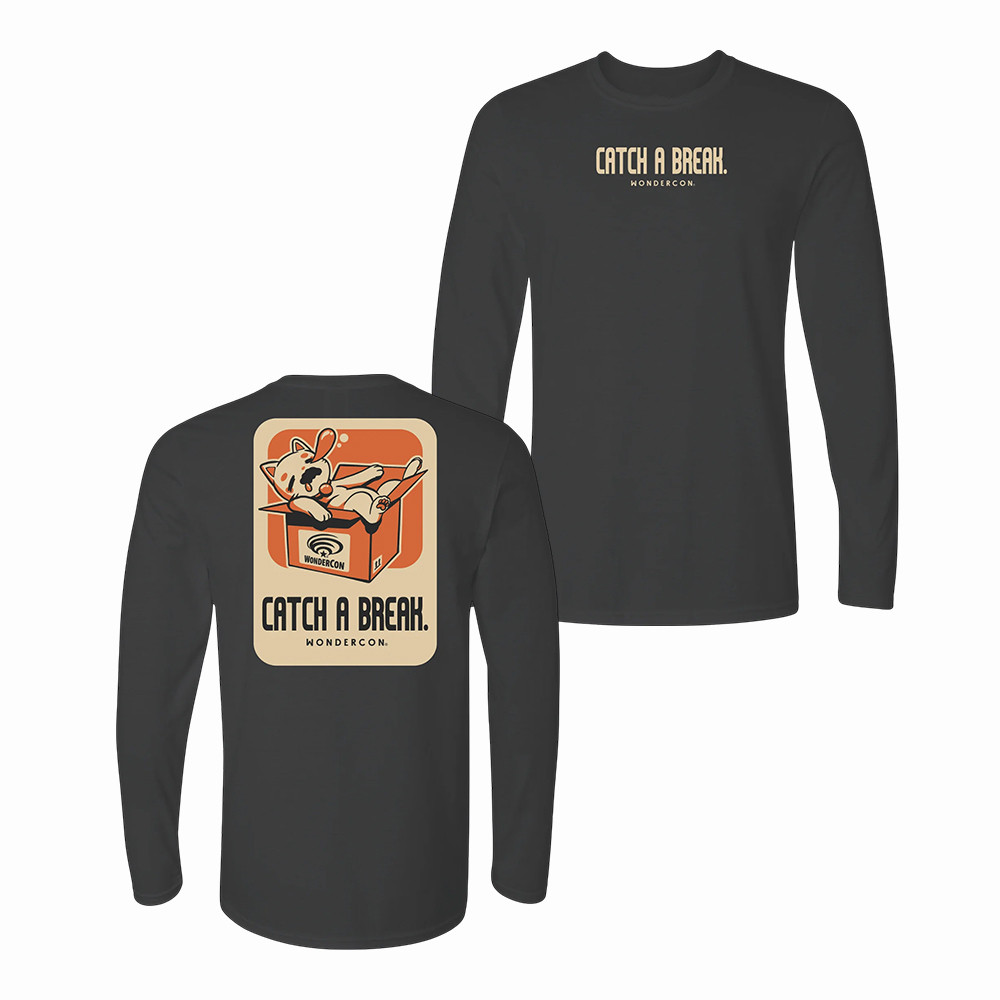 WonderCon Anaheim 2026 Merch Cat Long Sleeve Shirt WonderCon Catch A Break Merch Gift Idea