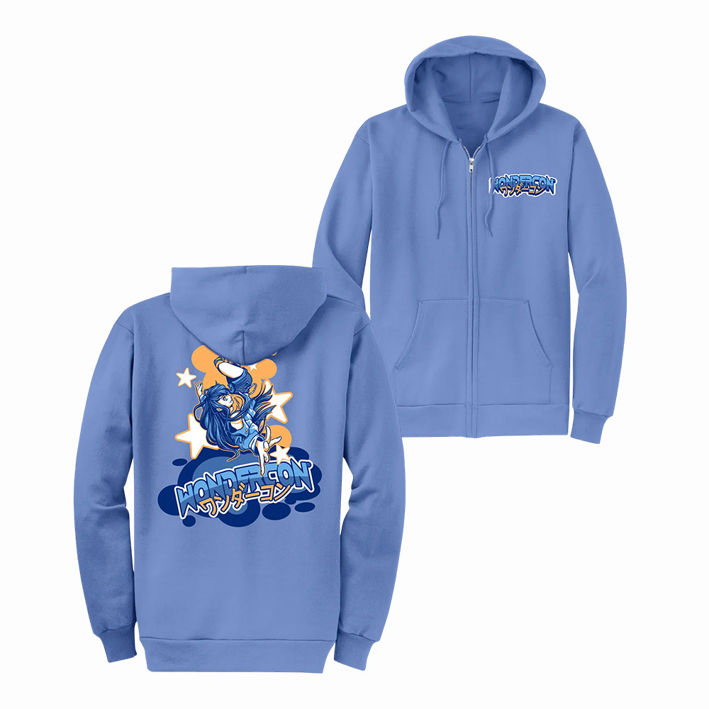 WonderCon Anaheim 2026 Merch Zip Hoodie WonderCon Anime Girl Apparel Anime Lover Gift