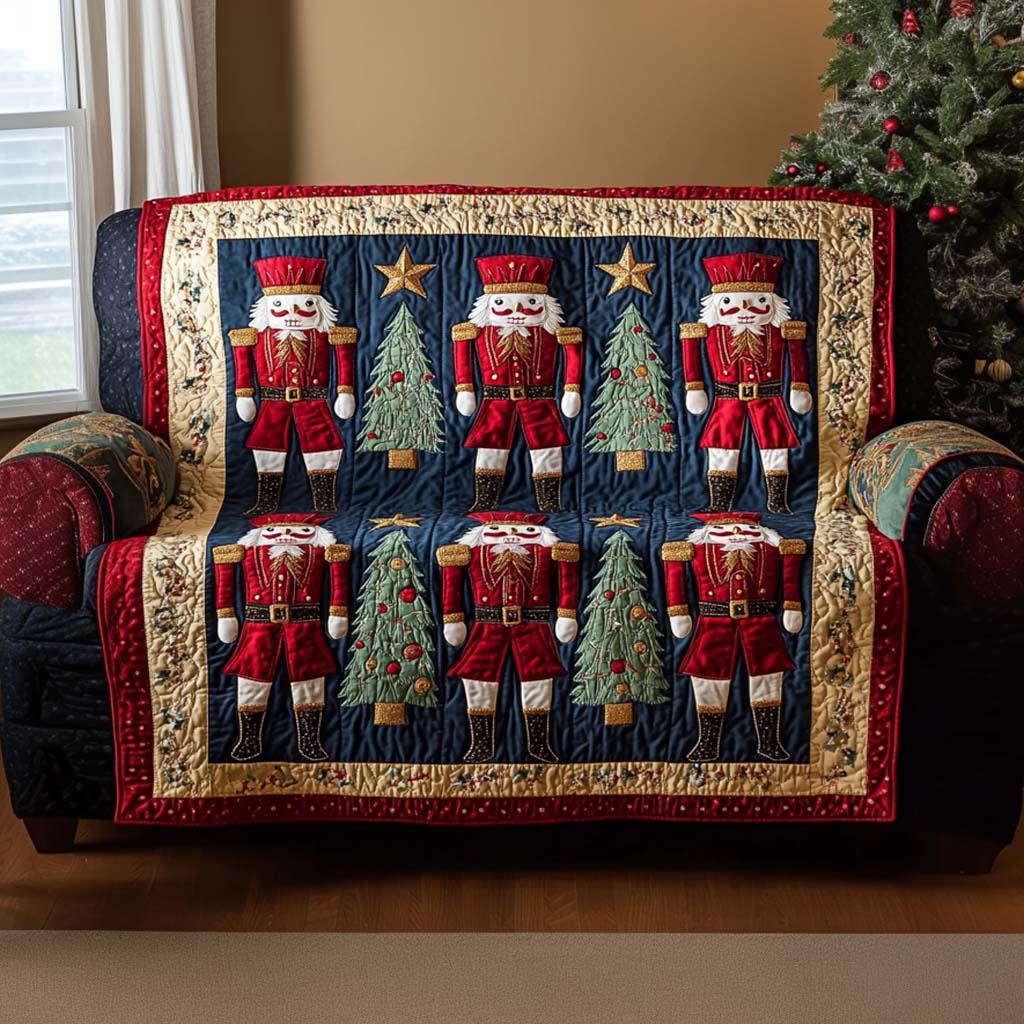 Wonderful Season Quilted Sofa Cover Living Room Winter Decor Gift Idea For Mother In Law