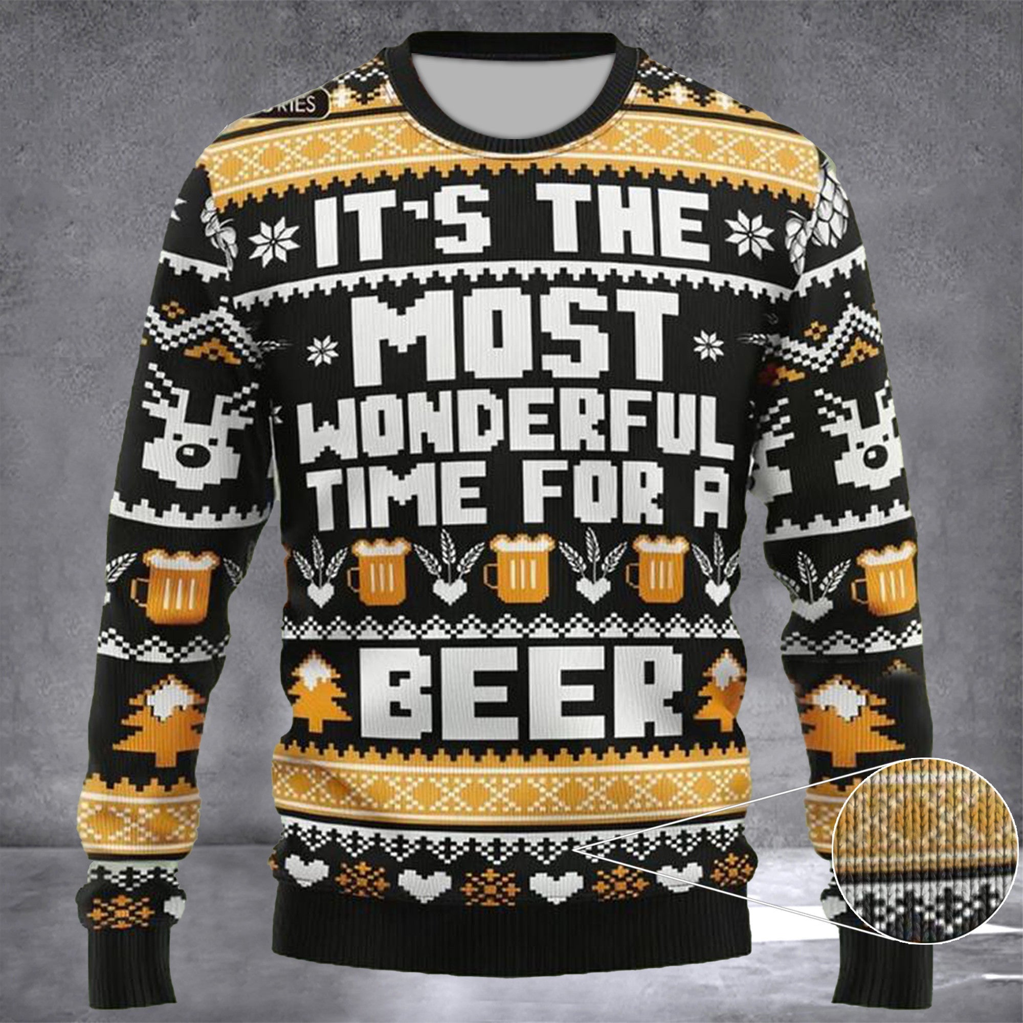 Wonderful Time For A Beer Ugly Christmas Sweater Gifts For Beer Lovers Drinkers Wonderful Time For A Beer Ugly Christmas Sweater Gifts For Beer Lovers Drinkers