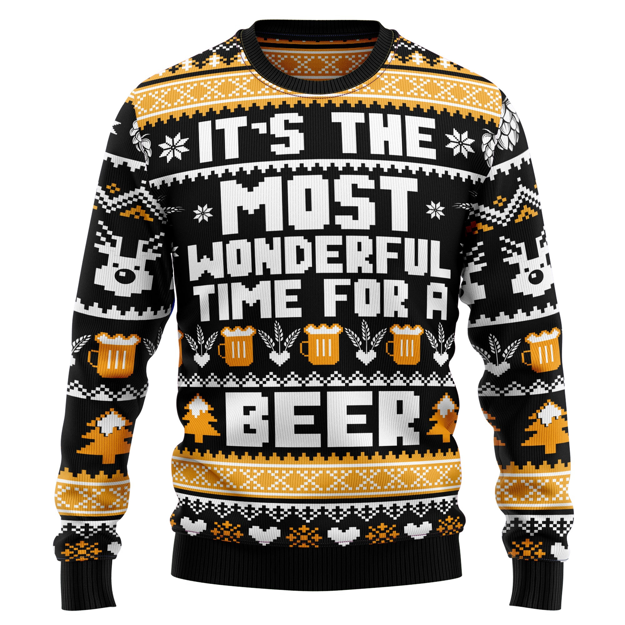 Wonderful Time For Beer Ugly Christmas Sweater