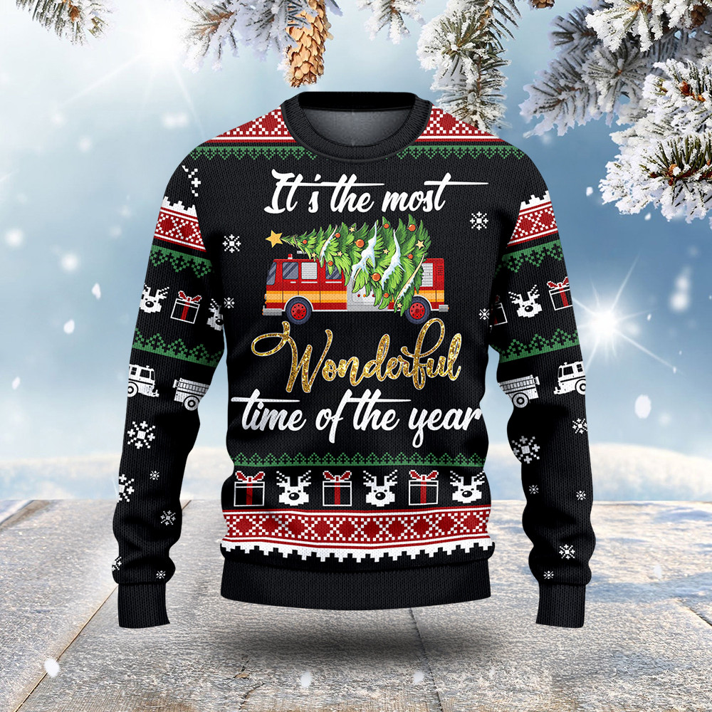Wonderful Time Of The Year Ugly Christmas Sweater Holiday Apparel Christmas Gift Ideas