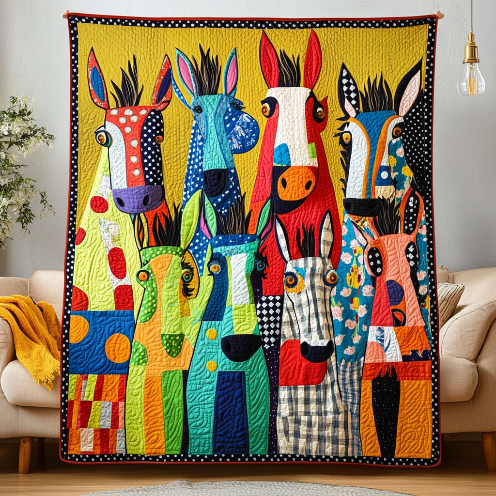 Wonkey Donkey Quilted Blanket Gifts For Donkey Lovers